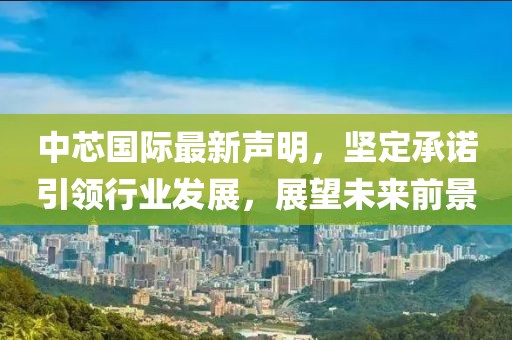 中芯國(guó)際最新聲明，堅(jiān)定承諾引領(lǐng)行業(yè)發(fā)展，展望未來前景